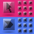 LCD display pixel arrows
