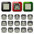 LCD display pixel faces