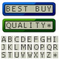 LCD display pixel font - uppercase characters