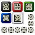 LCD display pixel smiley faces