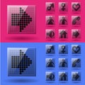 LCD display pixel symbols