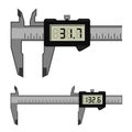 LCD electronic digital caliper micrometer gauge vernier Royalty Free Stock Photo