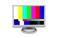 LCD Flatscreen Monitor with Test Pattern Royalty Free Stock Photo