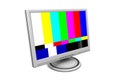 LCD Flatscreen Monitor with Test Pattern