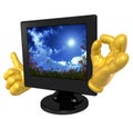 Lcd monitor character figure