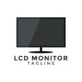 LCD monitor graphic design element template illustration