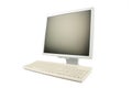 Lcd monitor and keyboard Royalty Free Stock Photo