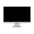 Lcd monitor or tv computer with black screen. Modern screen computer monitor vector eps10.