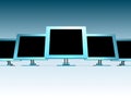 LCD MONITORS Royalty Free Stock Photo