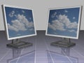 LCD MONITORS Royalty Free Stock Photo