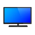 LCD, plasma realistic vector illustration,TV flat screen. Royalty Free Stock Photo