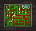 LCD screen with retro style game generated texture