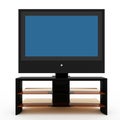 LCD screen TV with blue display Royalty Free Stock Photo