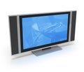 LCD screen TV with blue display Royalty Free Stock Photo