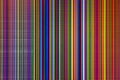 LCD television with broken screen and colorful stripes Royalty Free Stock Photo