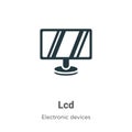 Lcd vector icon on white background. Flat vector lcd icon symbol sign from modern electronic devices collection for mobile concept Royalty Free Stock Photo
