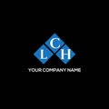 LCH letter logo design on BLACK background. LCH creative initials letter logo concept. LCH letter design Royalty Free Stock Photo
