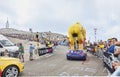 LCL Cyclist Mascot on Mont Ventoux - Tour de France 2013 Royalty Free Stock Photo