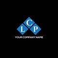 LCP letter logo design on BLACK background. LCP creative initials letter logo concept. LCP letter design Royalty Free Stock Photo