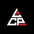 LCP triangle letter logo design with triangle shape. LCP triangle logo design monogram. LCP triangle vector logo template with red Royalty Free Stock Photo