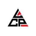 LCP triangle letter logo design with triangle shape. LCP triangle logo design monogram. LCP triangle vector logo template with red Royalty Free Stock Photo