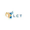 LCT credit repair accounting logo design on white background. LCT creative initials Growth graph letter logo concept. LCT business