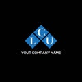 LCU letter logo design on BLACK background. LCU creative initials letter logo concept. LCU letter design Royalty Free Stock Photo