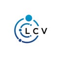 LCV letter technology logo design on white background. LCV creative initials letter IT logo concept. LCV letter design Royalty Free Stock Photo