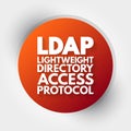 LDAP - Lightweight Directory Access Protocol acronym, technology concept background Royalty Free Stock Photo