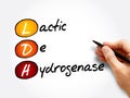 LDH - lactic dehydrogenase acronym