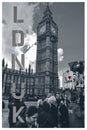 LDN Text Banner - London scene - Westminster and big ben