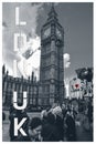 LDN Text Banner - London scene - Westminster and big ben Royalty Free Stock Photo