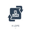 4 ldpe icon in trendy design style. 4 ldpe icon isolated on white background. 4 ldpe vector icon simple and modern flat symbol for