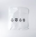 4 LDPE plastic wrap classifications Royalty Free Stock Photo