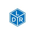 LDR letter logo design on black background. LDR creative initials letter logo concept. LDR letter design