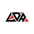 LDR triangle letter logo design with triangle shape. LDR triangle logo design monogram. LDR triangle vector logo template with red Royalty Free Stock Photo