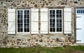 Historic house Le Ber-Le Moyne front details in Lachine Quebec