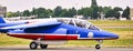 Plane aircraft of Patrouille de France at french international meeting Royalty Free Stock Photo