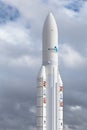 Top of the heavy launch vehicle Ariane 5 Royalty Free Stock Photo