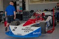 Penske F1 car in the garage during the fifth French Historic Grand Prix