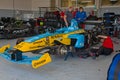 Renault car in the garage during the fifth French Historic Grand Prix