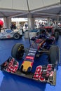 Outdoor museum of old F1 cars in the paddock during French Historic Grand Prix