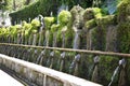 Le Cento Fontane, Villa d`Este fountain and garden in Tivoli near Roma, Italy