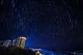 Le corbier star trail panorama Royalty Free Stock Photo