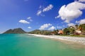 Le Diamant Beach. Beautiful Beach Scene in Martinique, French Overseas Department Royalty Free Stock Photo