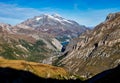 Le fornet mountains near Val dIsere, France - captured from Col de lIseran road Royalty Free Stock Photo