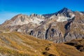 Le fornet mountains near Val dIsere, France - captured from Col de lIseran road Royalty Free Stock Photo