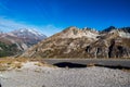 Le fornet mountains near Val dIsere, France - captured from Col de lIseran road Royalty Free Stock Photo