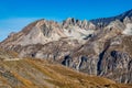 Le fornet mountains near Val dIsere, France - captured from Col de lIseran road Royalty Free Stock Photo