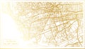 Le Havre France City Map in Retro Style in Golden Color. Outline Map
